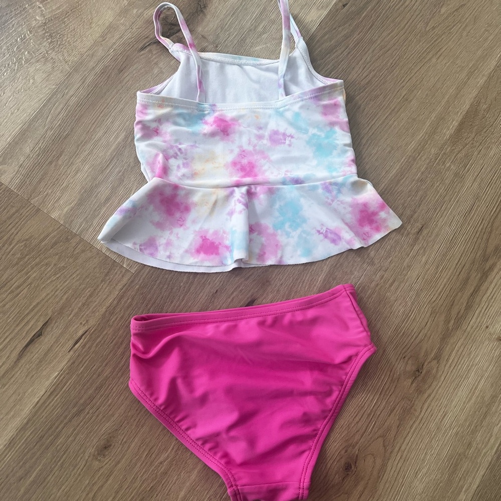 5/$25 Minnie Mouse Pink and Tie-Dye Swimsuit - Picture 6 of 8